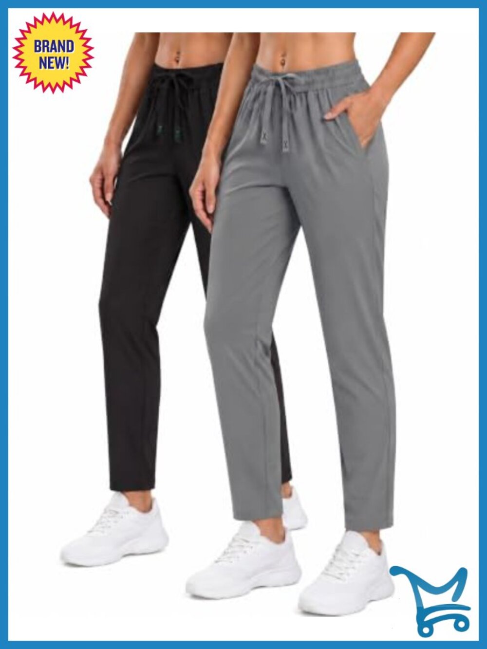 2 Pack Women's Stretch Active Pants Quick Dry Athletic Hiking